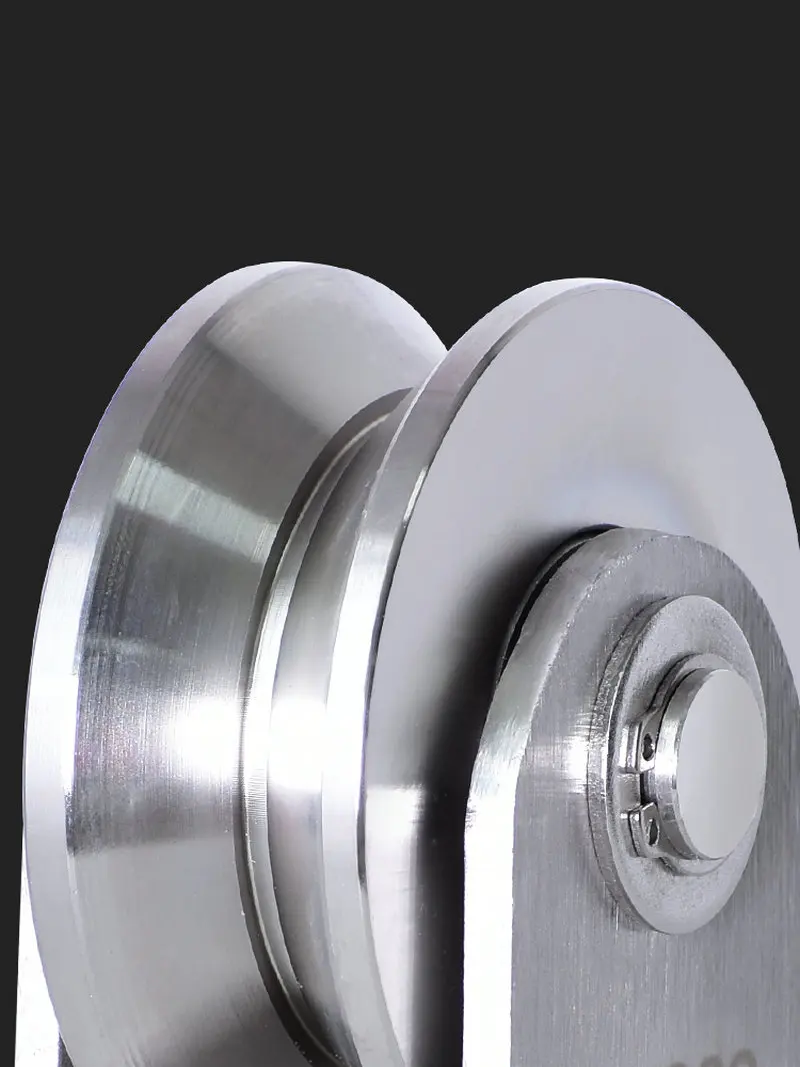 HQ TG01 Stainless Steel 304/316 Track Guide Rolling Bearing Pulley V/U/H Type Grooved Wheel