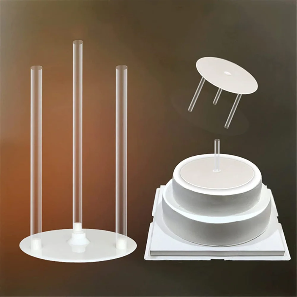 9/12/16/20cm Multi-Layer Cake Stand Acrylic Cake Tier Supports Frame Cake Construction Stacking DIY Baking Decoration Tools