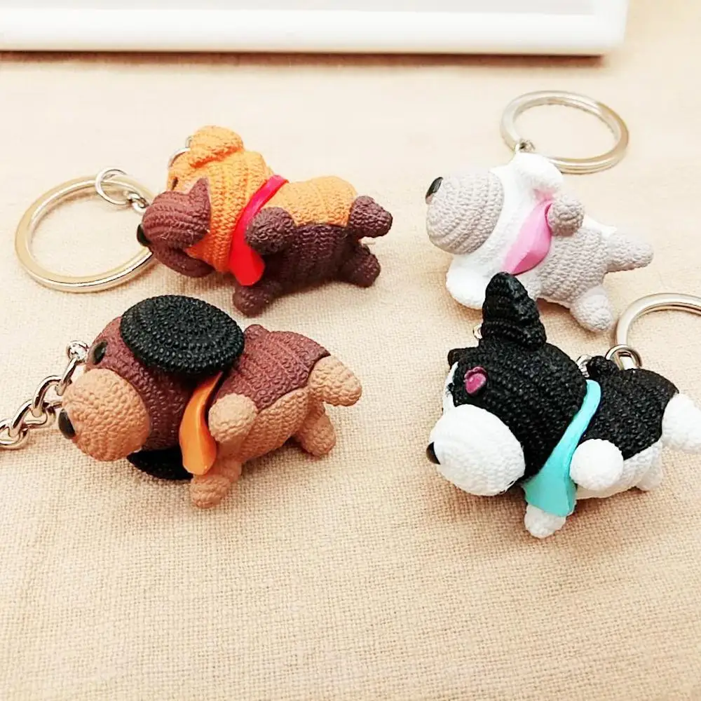 1PC Creative cute colorful toy keycha Sharpei Husky Design pet Clothing mobile phone car accessories sweetheart commemorate gift