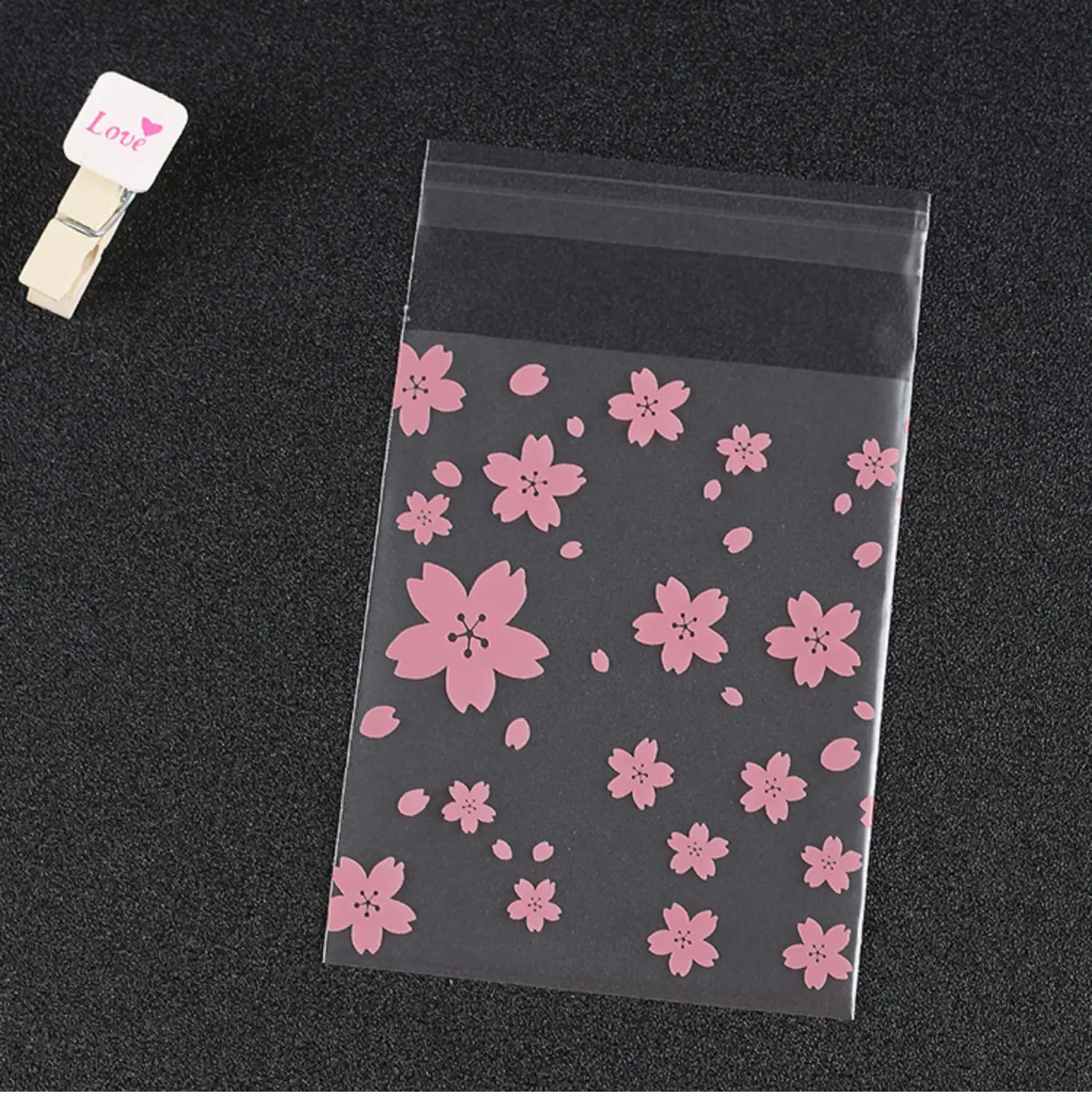 100Pcs Snowflake Christmas Plastic Candy Cookie Biscuits Snacks Jewelry Packaging Bags Adhesive Gift Bag for Home Wedding Party