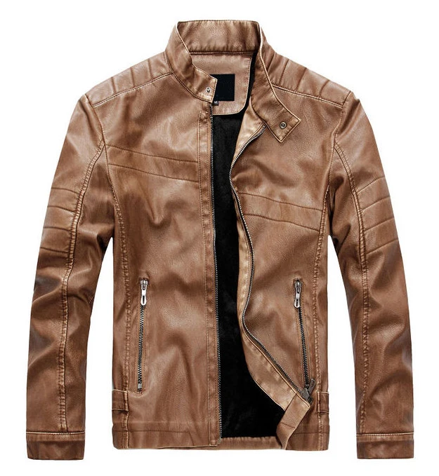 

Newest Design Biker Leather Jackets Men Autumn Slim Fit Motorcycle Leather Jackets Coats Male Top quality Casual Brand Clothing