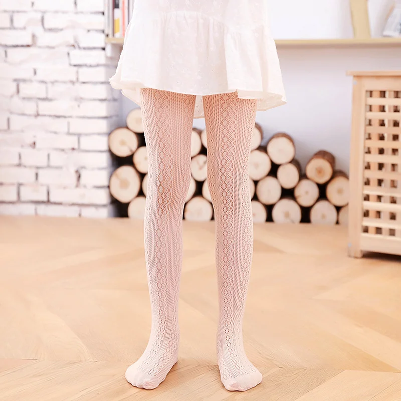 Lawadka 3-13Years Summer Kids Tights For Girls Mesh Thin Baby Girl Tights Fashion Pantyhose Cotton Solid Soft Princess Leggings