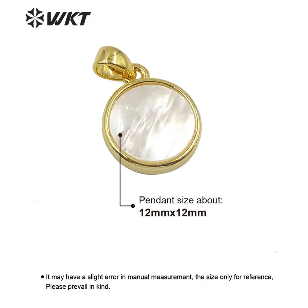 WT-JP186 Newst Product Elegant Colorful Tiny Charming Natural Shell P​endant With  Gedoe Agate Can Be Lasting Over One Year
