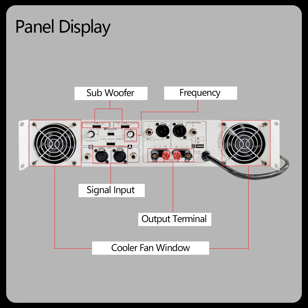 GAP-812 High Performance 350W*2 Power Amp HiFi Power Amplifier For Karaoke Stage Concert