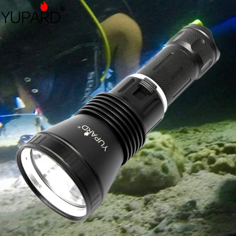 Dive 50M glare Professional Scuba Diving Flashlight XHP50.2 LED Underwater Searchlight Torch LED Dive Lantern 1 mode