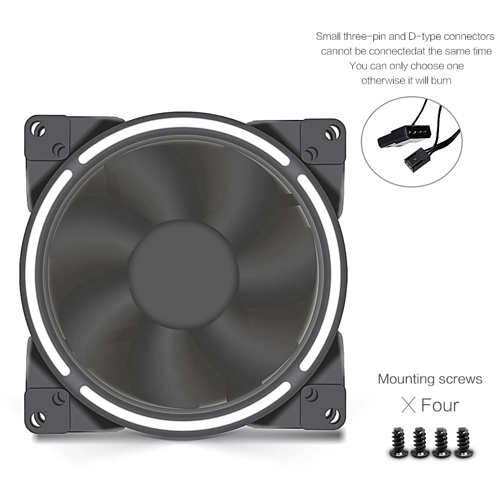 FANNER Moonlight S80 8cm or 9cm Double Screw Holes CPU Radiator Replacement Chassis LED  FAN 4PIN PWM Fan