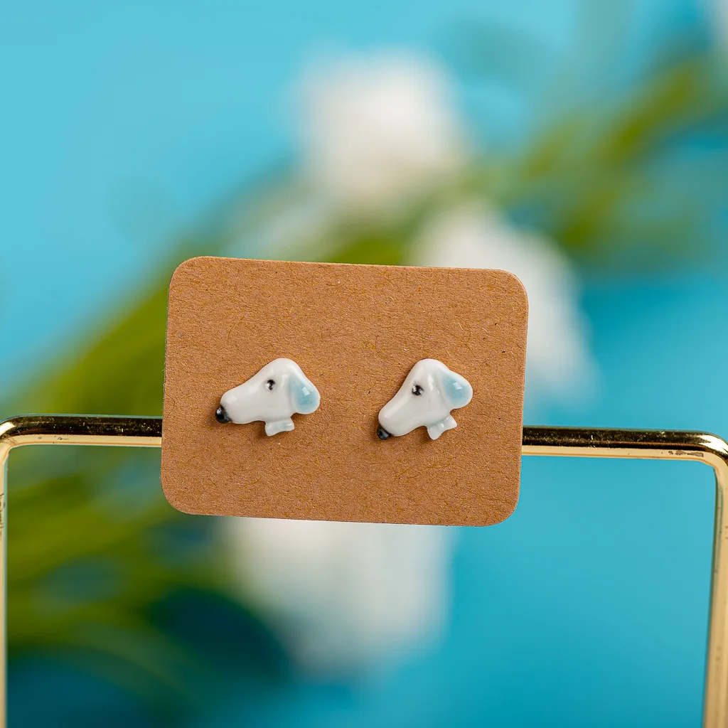 Small And Cute Porcelain Multicolor Earrings Anti-allergic #LY502  küpe gothic pug joias feminina