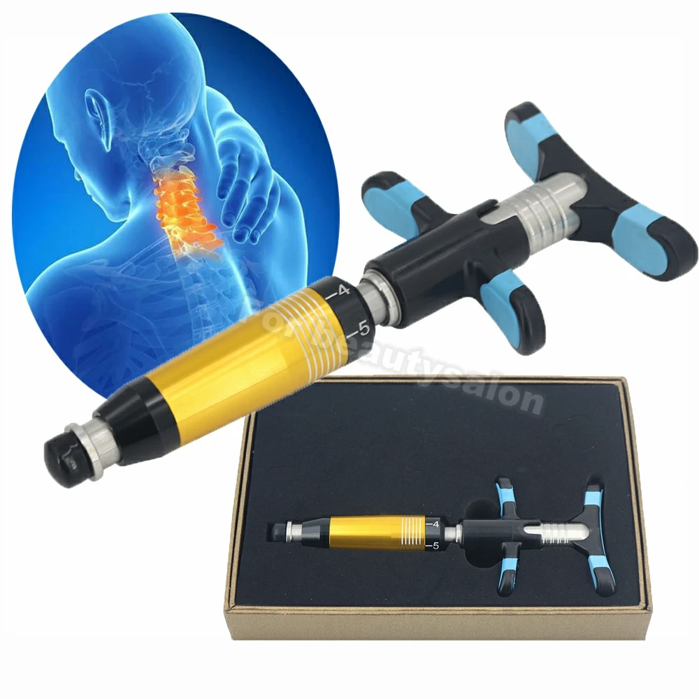 

2024 Chiropractic Adjustment Tools Spine Stainless 6 Levels One Heads Therapy Body Physical Massager Instrument Manual Gun Set