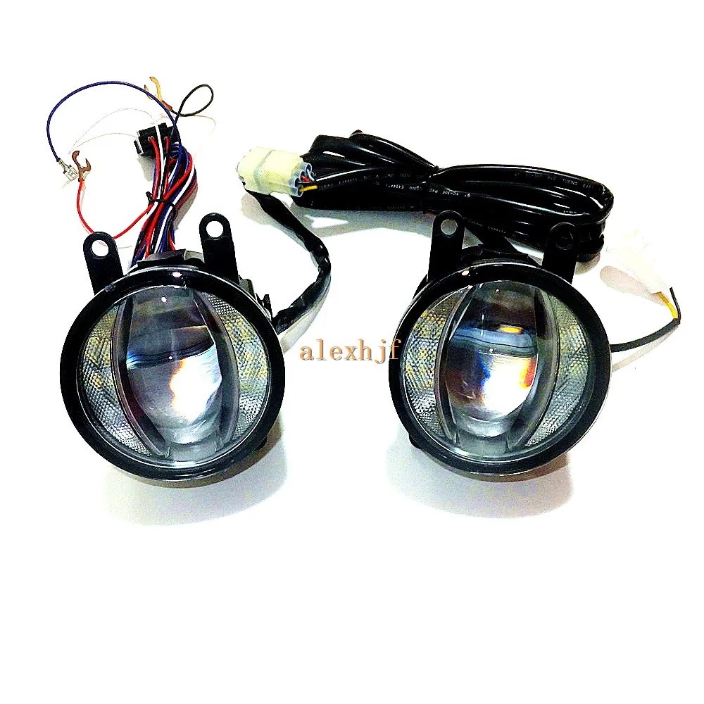 July King 1600LM 24W 6000K Car LED Q5 Lens Fog Lamp +1000LM 14W Day Running Lights DRL Case for Ford Ford Edge 2015-2018