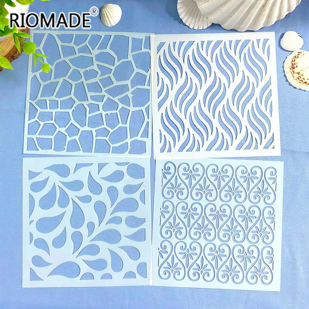 European Style Square Cake Stencil Plastic Sugar Sieve Mold Printing Mould Spray Flower Template Baking Tools Fondant Decoration