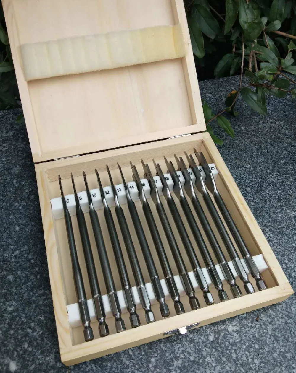 Wysokiej jakości 16/13 sztuk 6-38mm zestaw wierteł Spade stal szybkotnąca zestaw wierteł do drewna zestaw wierteł do obróbki drewna