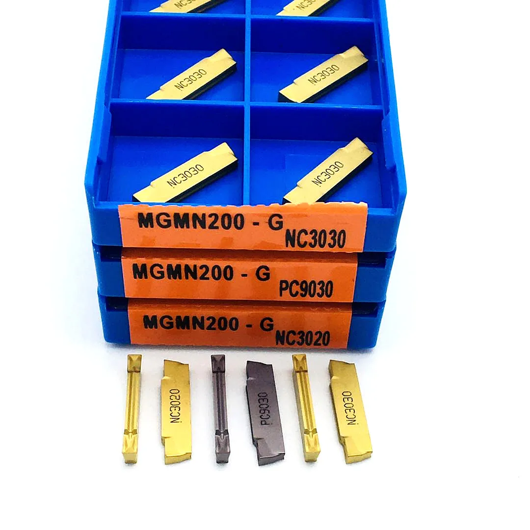 10PCS slotting tool MGMN150 MGMN200 MGMN300 MGMN400 NC3020 NC3030 PC9030 can replace Korloy slotting carbide metal turning tool