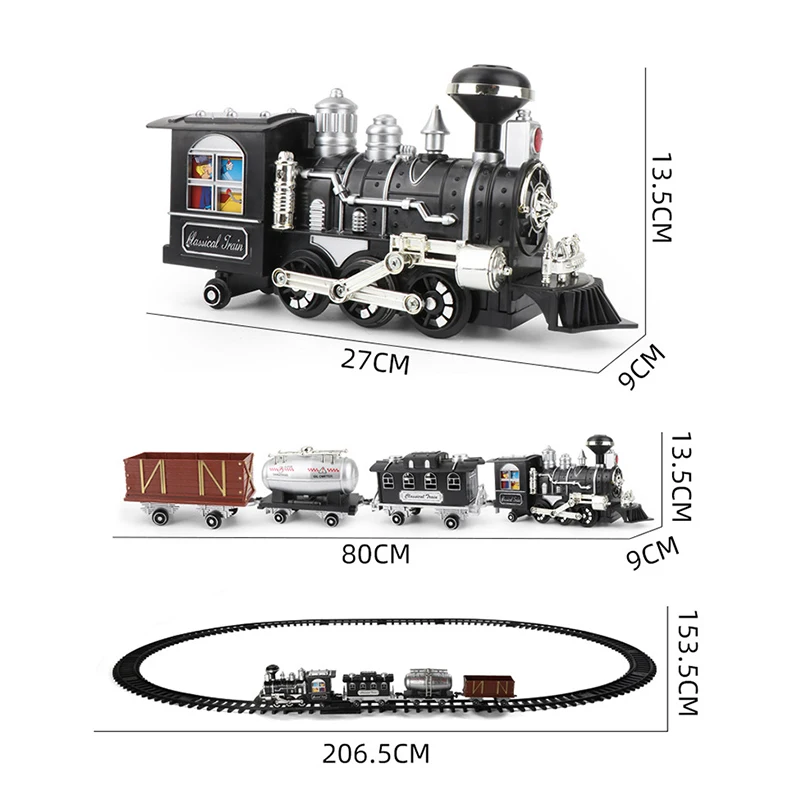 New Children RC Train Railway Toys Simulation Of Electric Track Programming Classical Steam Christmas Train Children Toys HC0146