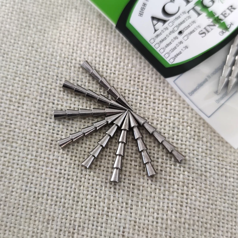 10pcs 1/96-7/64oz Tungsten Nail Weight Fishing Weight Neko Rig Sinkers Lure Worm Weights Fishing Accessories Lure Worm Weight