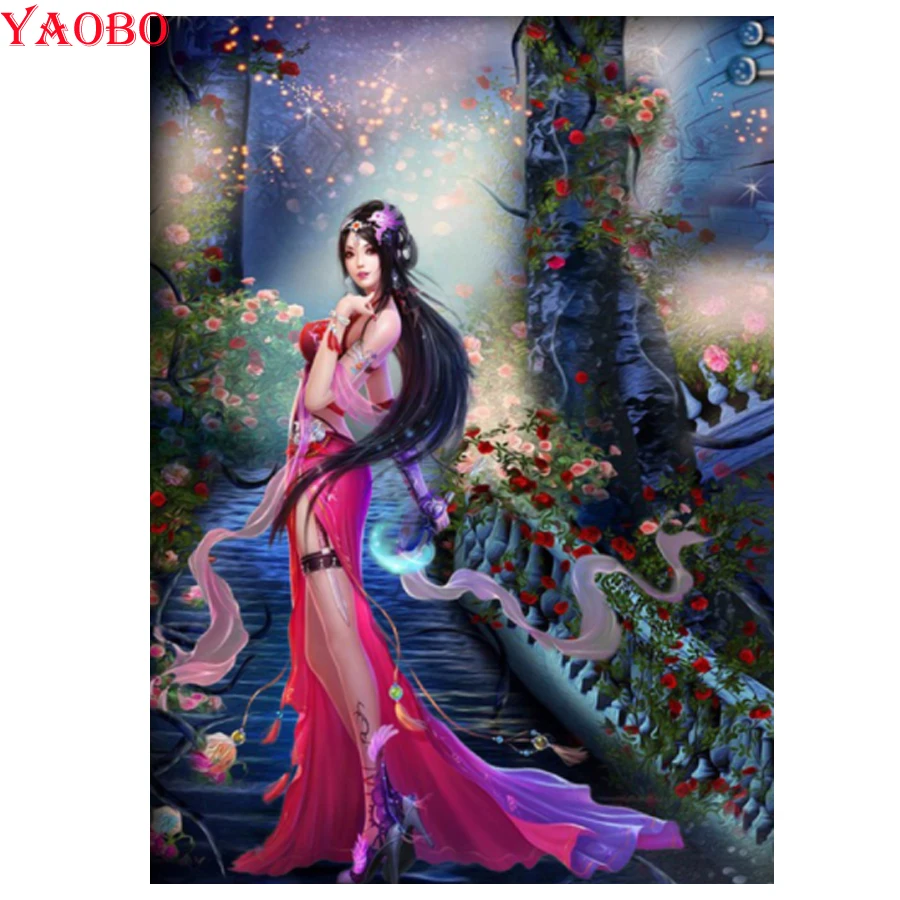 Diamond Embroidery Oriental Classic Beauty Diamond Mosaic Forest Fantasy 5d Diy Diamond Painting Home Decoration Handicrafts