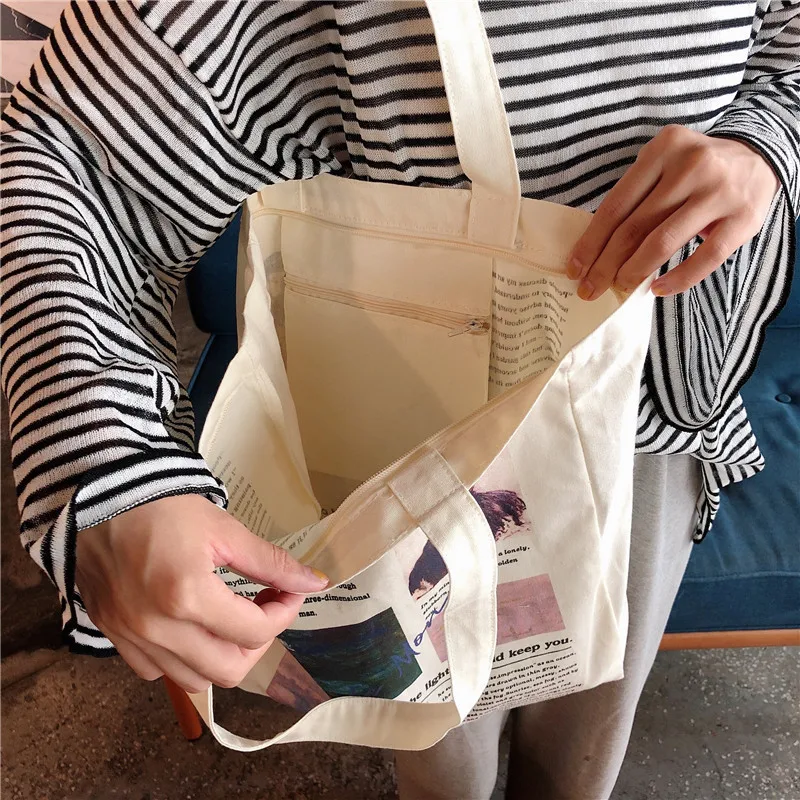 Van Gogh Monet Women's Tote Bags Bolsas Large Capacity Oil Painting Shoulder Bag Reusable Eco Canvas Shopping Bag Female Handbag