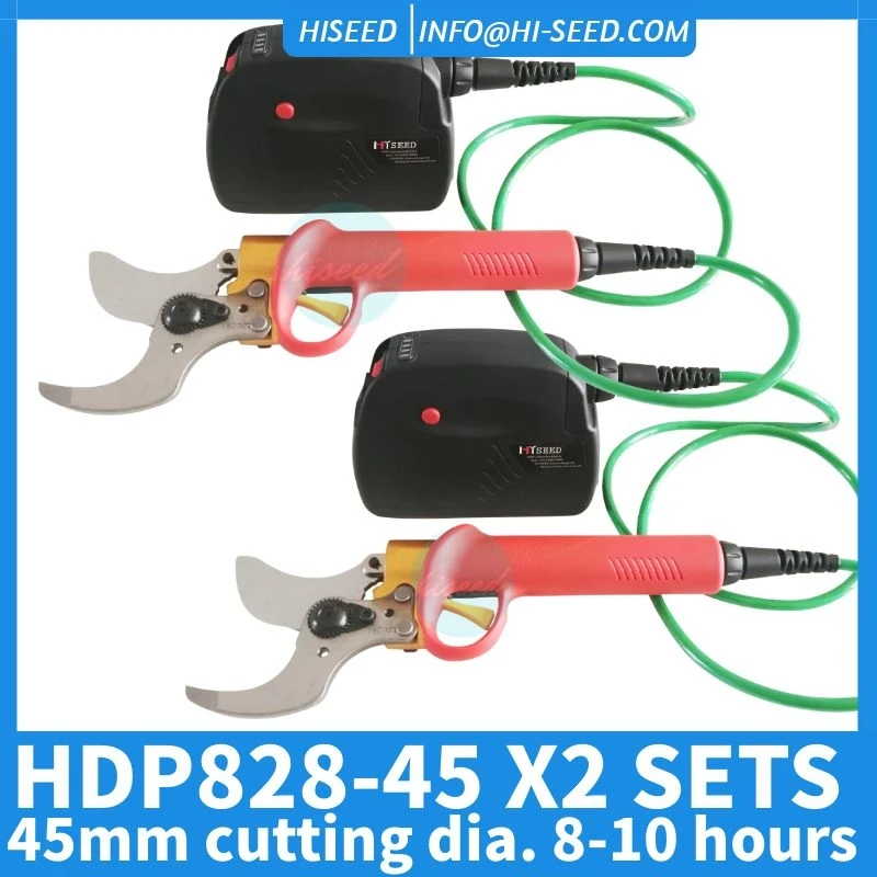 Gunting kebun profesional, 45mm X2 set 8-10h Cabang tebal kuat cabang terakhir hemat tenaga kerja pohon buah gunting pangkas listrik