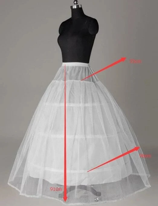 Tule Drie Hoepels Baljurk Voor Trouwjurk Crinoline Petticoat Vrouw Jupon Mariage Onderrok