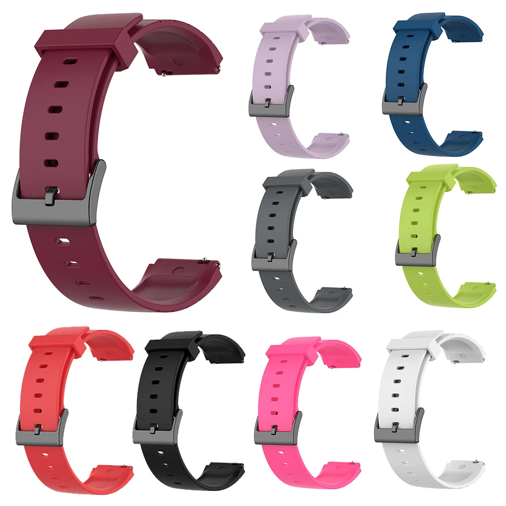 Replacement Silicone Solid Color Soft Watchband Wrist Strap for Mi Watch