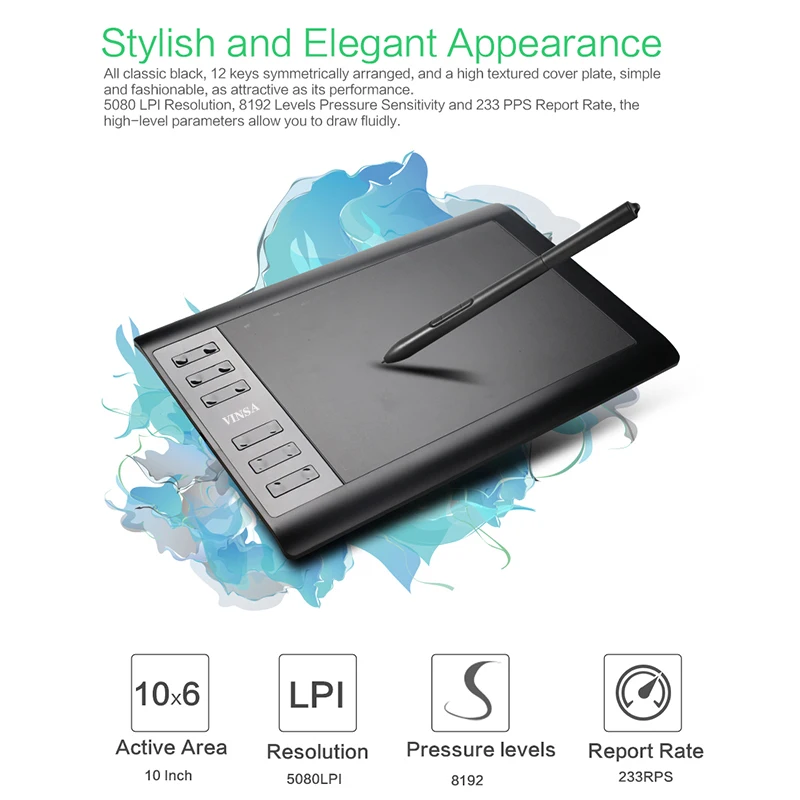 Graphic Tablets Portable Digital Tablet Connect Phone Digital Pressure Drawing Tablet Interactive Graphic Tablet for Drawing