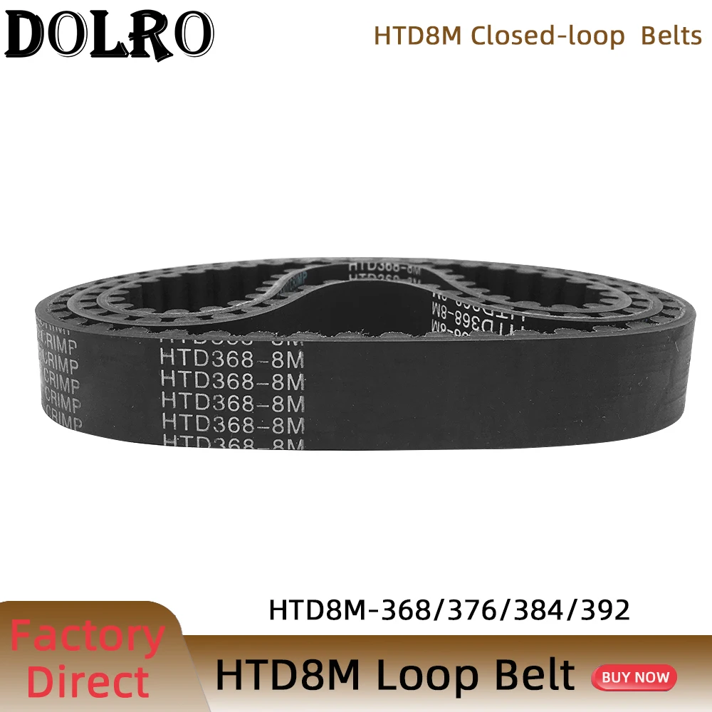 

HTD 8M synchronous belt C=368/376/384/392 width 15/20/25/30/40/50mm Teeth 46 47 48 49 HTD8M Timing Belt 368-8M 376-8M 384-8M