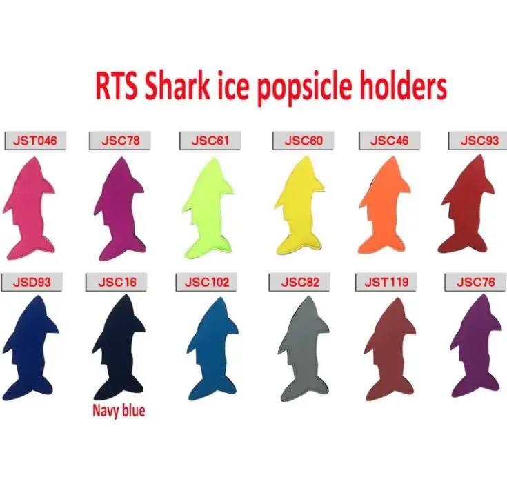 

500Pcs Wholesale Blanks Shark Tail Popsicle Holders Neoprene Popsicle Sleeves Ice Cooler Case Wholesale SN3865