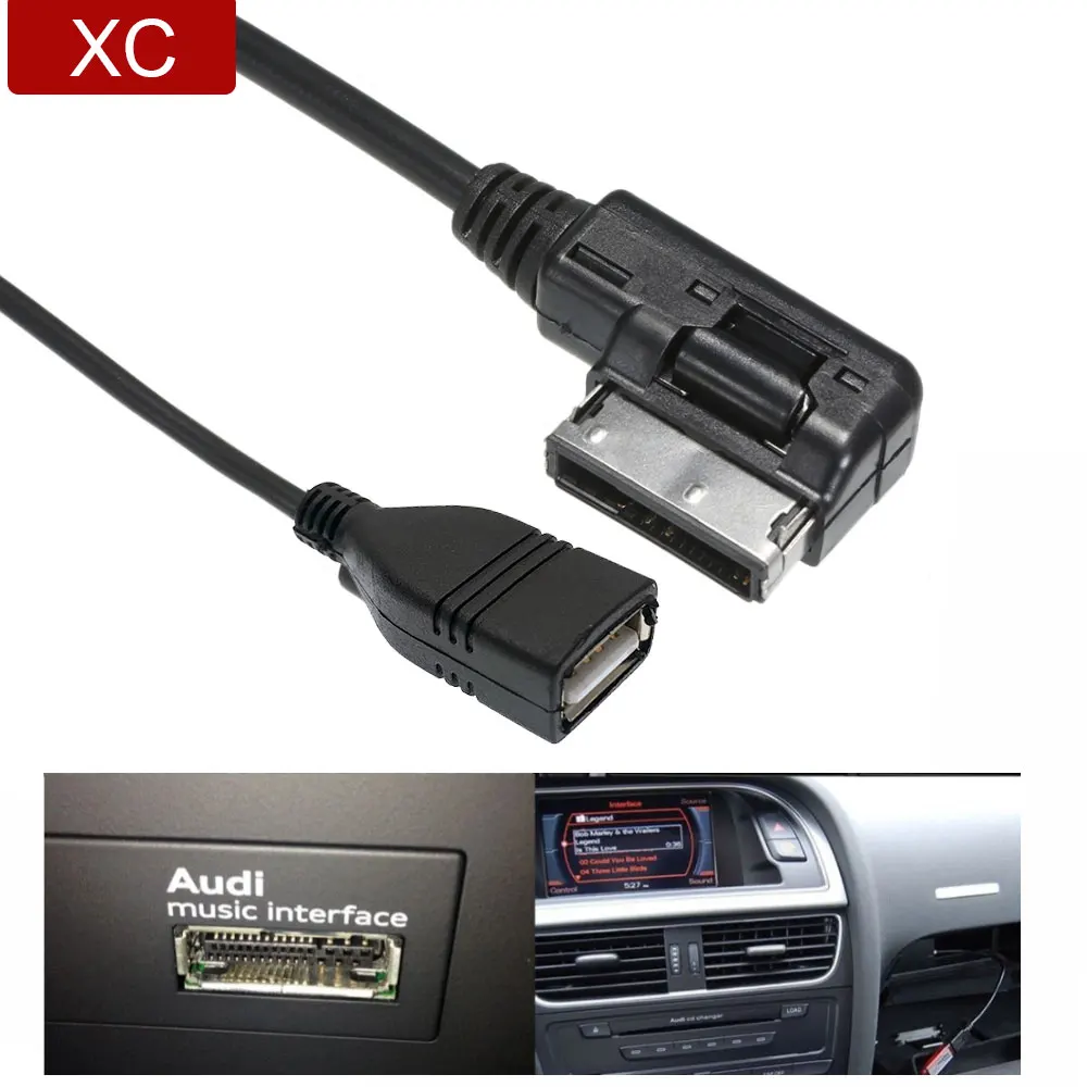 Car Audio Music USB Socket AUX Cable Media AMI MMI Adapter for Audi A3 8V S3 A4 B6 B7 B8 A6 C6 C7 Q7 for VW Golf 6 Passat