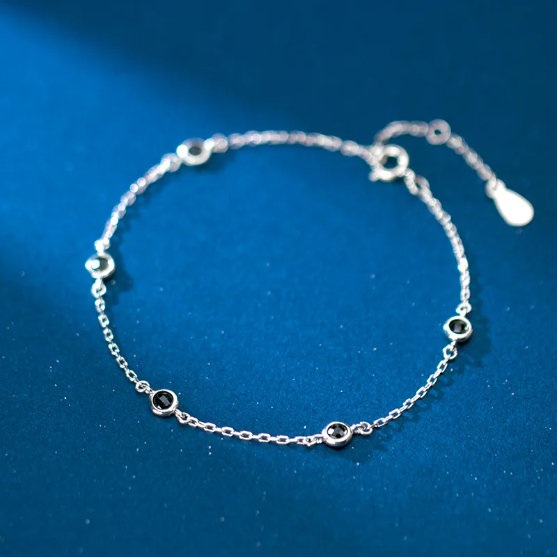 La Monada Black White Blue Red Bead Bracelets For Women 925 Sterling Silver Bracelet Trendy Fashion Jewelry Womens Accessories