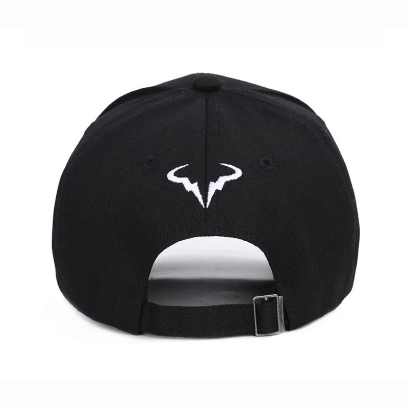 Gorra de béisbol bordada de alta calidad Rafael Nadal Hip Hop verano algodón jugador de tenis papá sombrero gorra deportiva curvada al aire libre