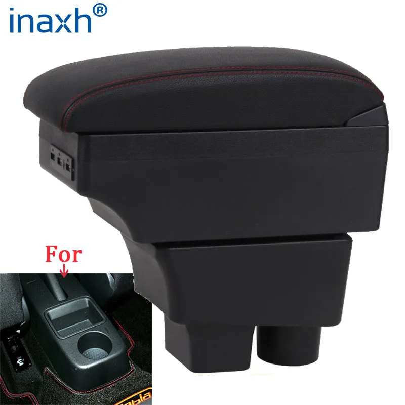For Skoda FABIA Armrest For Skoda Fabia 2 2008-2014 Car Armrest Box Retrofit Parts Storage Box Interior Parts Car Accessories