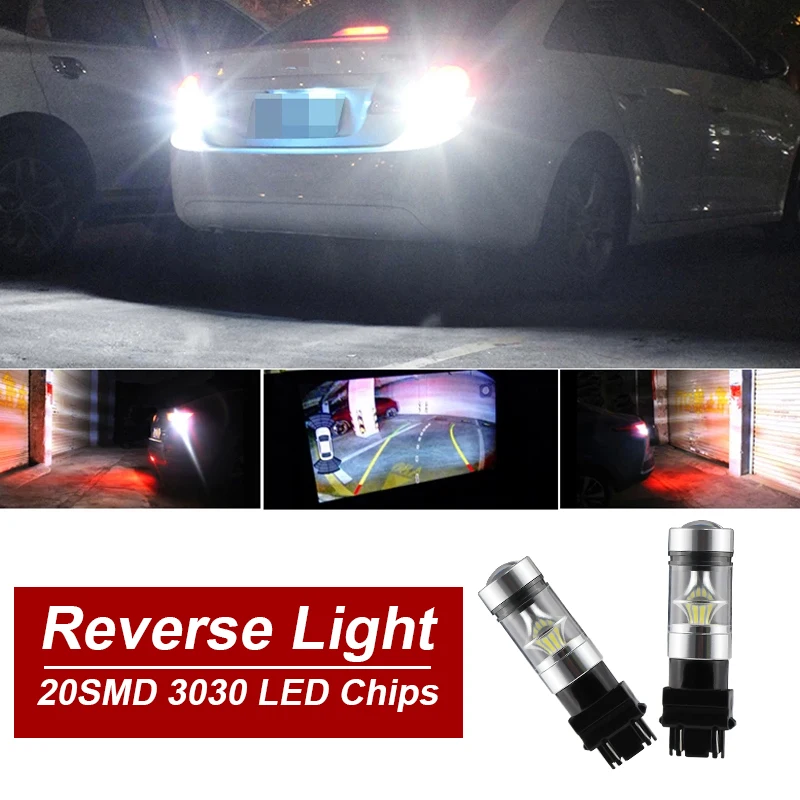 2x LED Reverse Light Lamp 3157 3156 For Chevrolet Blazer Camaro Cavalier Corvette Malibu Tahoe Colorado Volt Orlando Trailblazer