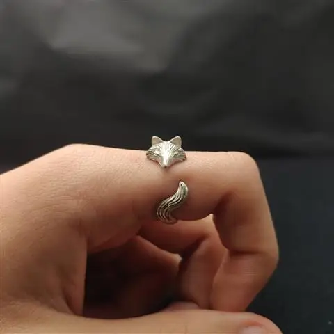 Exquisite Silver Color Cute Fox Rings for Women Open Adjustable Rings Atmosphere Recruit Good Luck Jewelry Wedding Rings Gifts