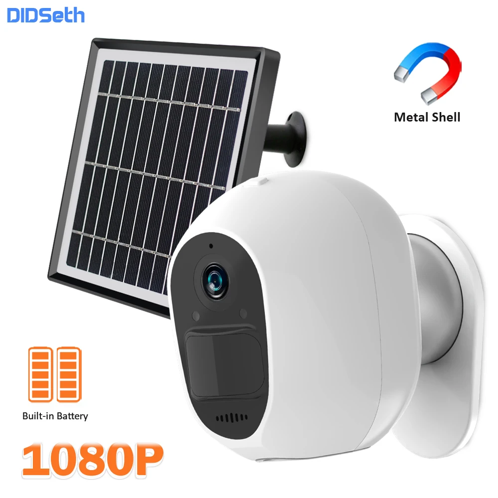 DIDSeth Solar IP WIFI camera 1080P HD 2MP Outdoor Indoor Wireless Home Security Camera Solar Panel Rechargeable Battery