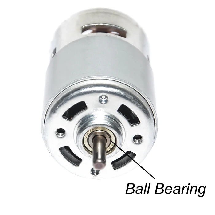 Motor de cepillo de alta velocidad, 775/5000/10000 rpm, soporte de regalo CW y CCW, Mini Motor de cepillo con rodamiento para piezas de controlador DIY, 12000 24V DC 12V
