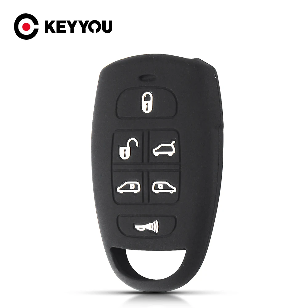 KEYYOU Silicone Key Cover Fob Car-Styling Case For Hyundai Tuscon Accent  Sonata For KIA Soul Sedona 2006-2016