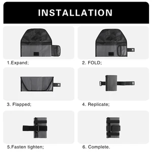 Rhinowalk-Bicycle Tool Bag, Upper Front Tube, Frame Bag, Burito Pack Pouch, Cycling Accessories, Black, MTB Bicycle, Tool Kits rear rear 10 Main Sales Door Tools Bike - №10