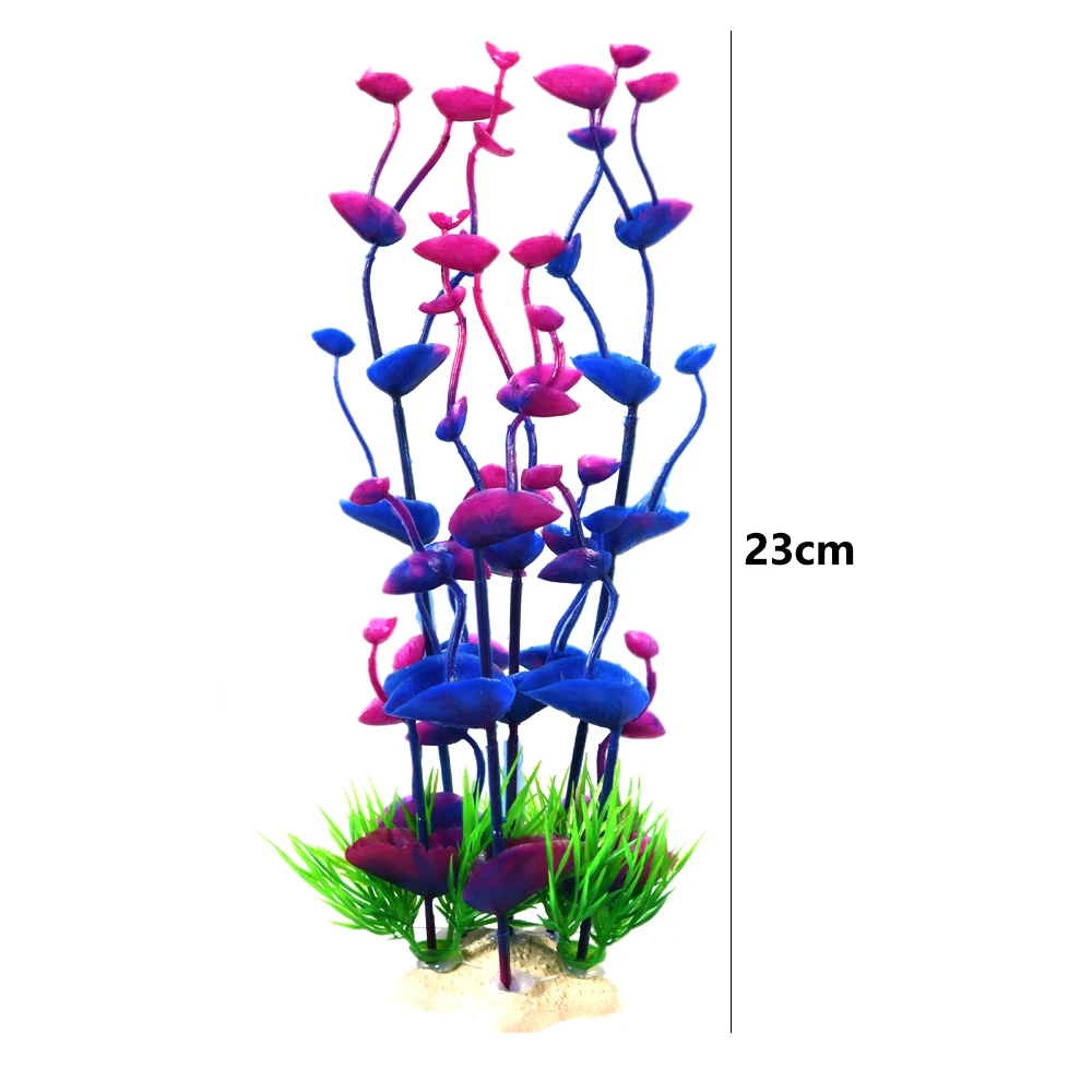 1PC PVC Fish Tank Decoration Simulation Artificial Trumpet Environmental Aquarium  Simulation Fake Aquatic Plants