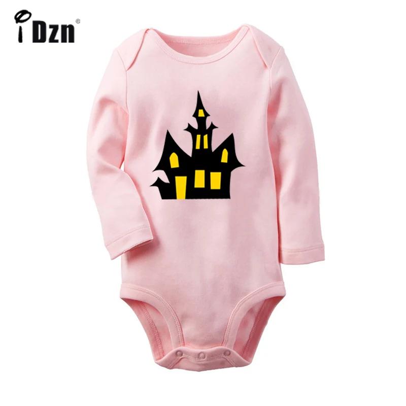 

Happy Halloween evil pumpkin lantern Cartoon Castle Newborn Baby Bodysuit Toddler Long Sleeve Onesies Jumpsuit Cotton Clothes