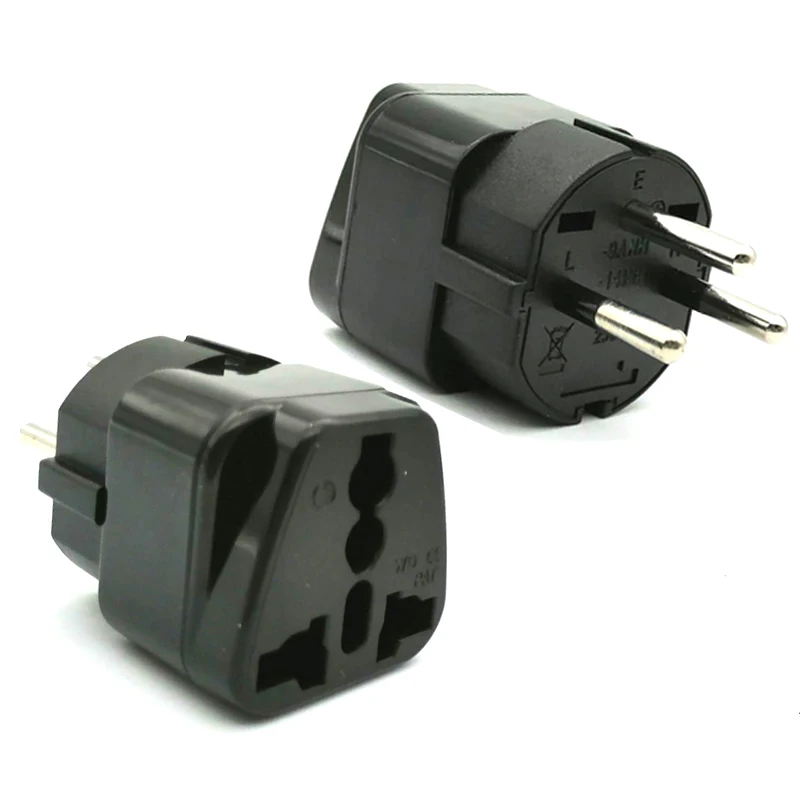 1pcs American European Universal Travel Plug Adapter AU CN HK KR EU US UK Converter Socket Plug Italy Israel Brazil Adaptor Plug