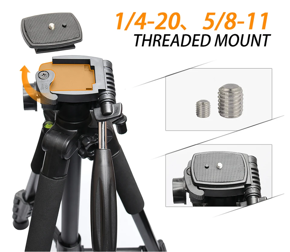 Huepar Multi-function Travel Camera Tripod 56\