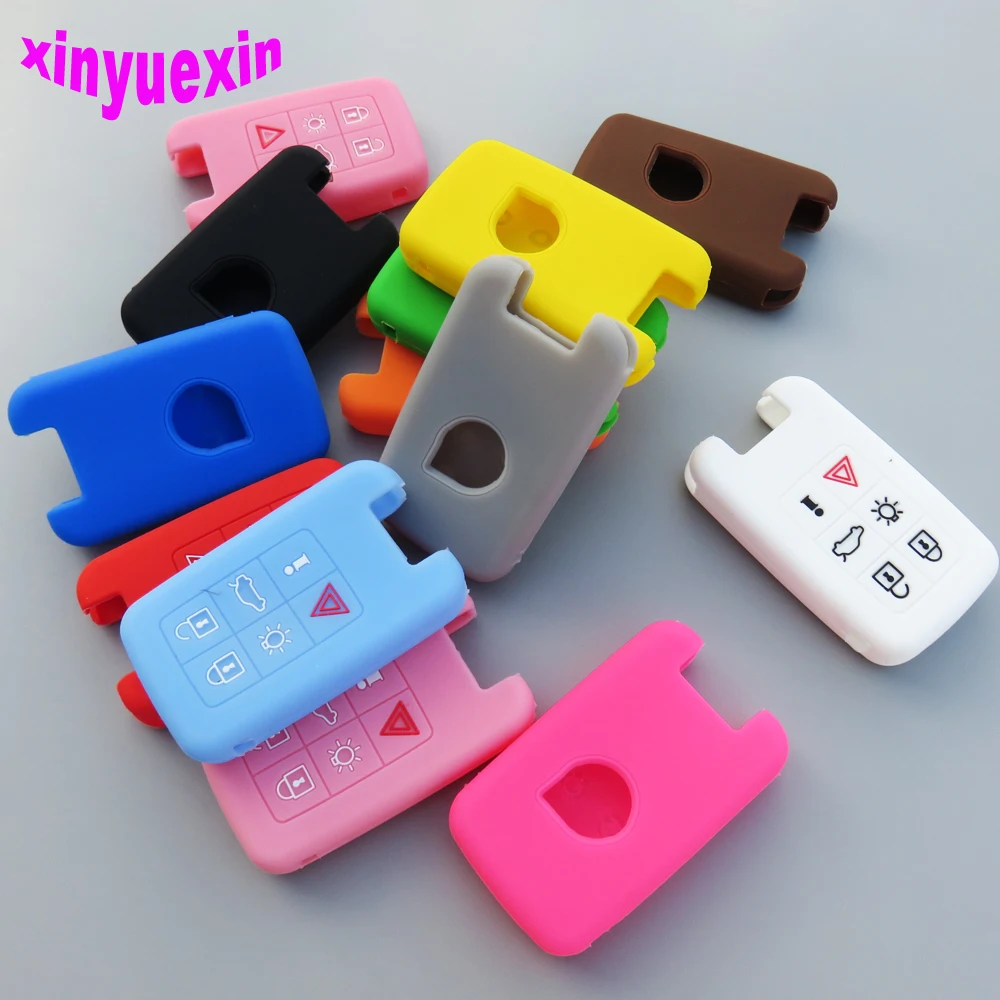 

50pcs Xinyuexin Silicone Car Key Cover FOB Case For Volvo C30 C70 S40 S60 S70 S80 V40 V50 V70 XC60 XC90 Flip Remote Key 6Buttons