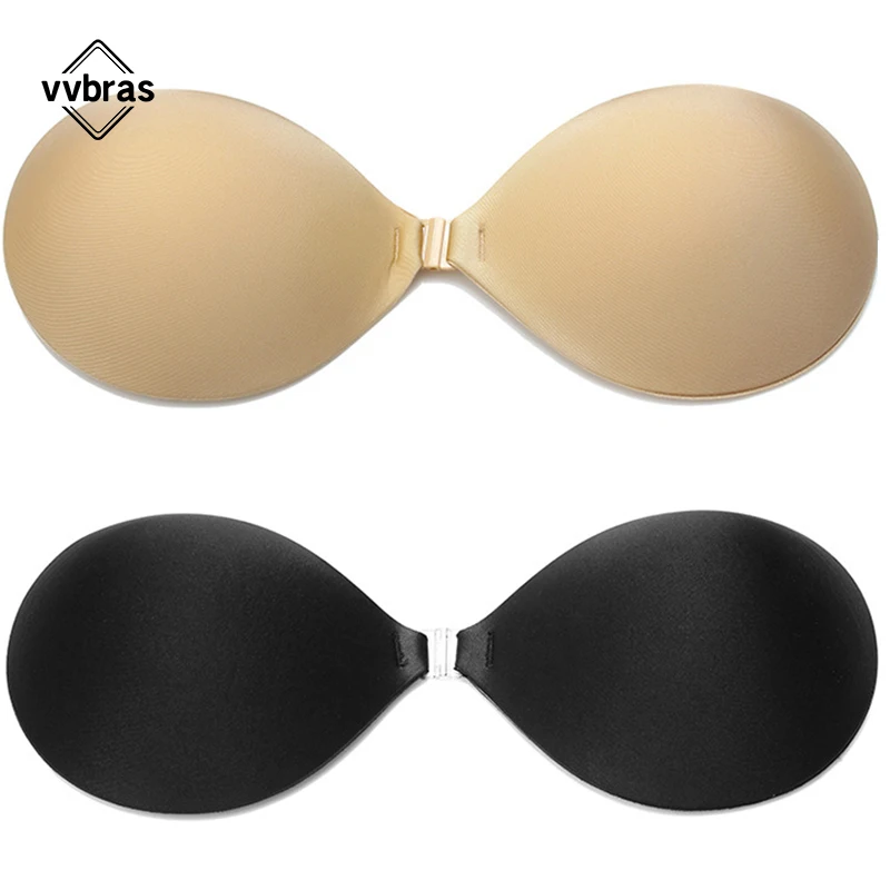 vvbras Reggiseno invisibile adesivo Reggiseno da donna senza spalline in silicone Reggiseno appiccicoso Bralette Intimo Lingerie Super Push Up