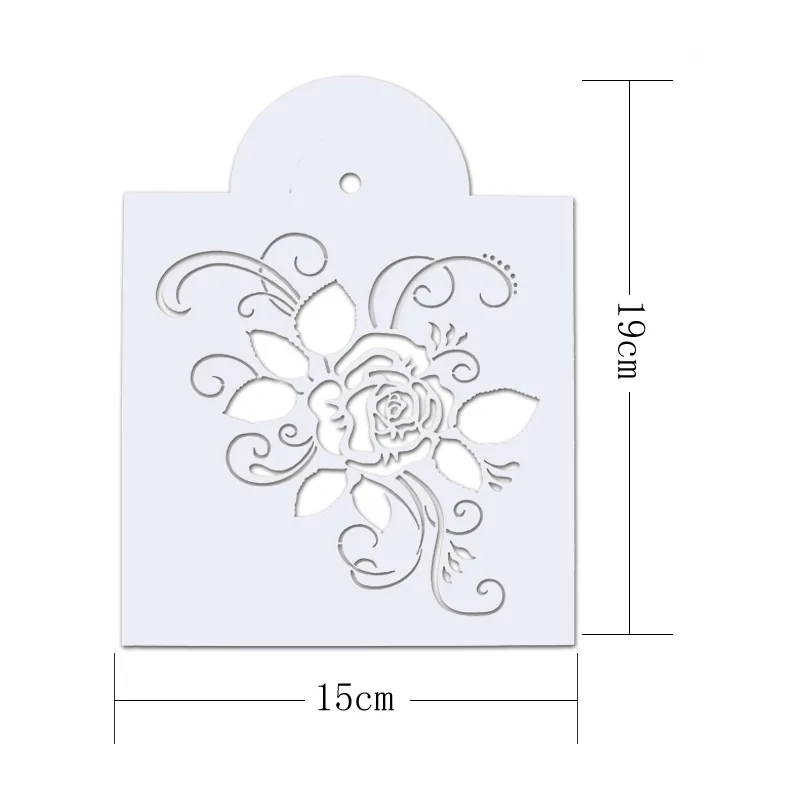 15*19  Flower Layering Stencils  graffiti hand copied board hollowed out photo album graphic spray painting tool