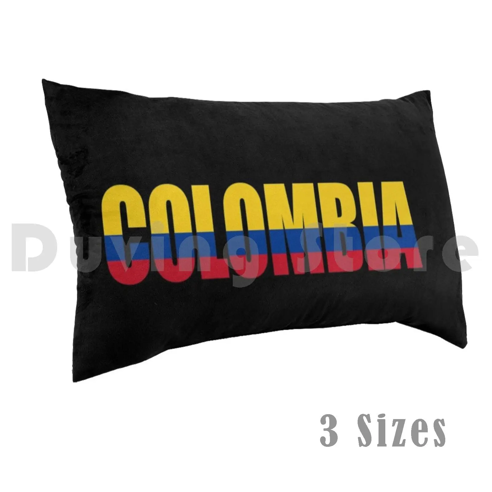 Colombia Word Flag Pillow Case Printed 50x75 Colombia Colombian Bogota South America Flag Country