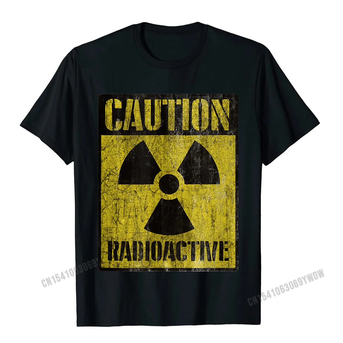 Grunge Caution Radioactive Tshirts for Men Camisas 2023 New Design Funny Top T-Shirts Printed Tops Tees Cotton