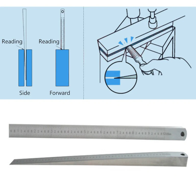 1-15mm 0.5-10mm 0.4-6mm Wedge Feeler Gauge Crack Flatness Layout Insert Wedge Gauge Welding Taper Measure Tool Caliper