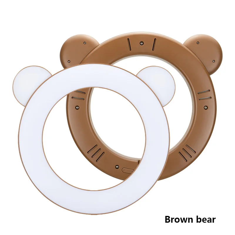 ใหม่น่ารักLEDแหวนไฟแฟลชขาตั้งกล้องMount HolderสำหรับVlogสดสตรีมมิ่งวิดีโอบล็อกเกอร์