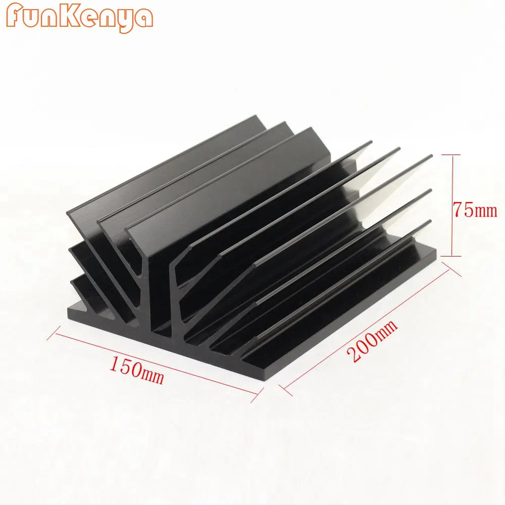 

Power Amplifier Heat Sink Dissipation Professional DIY Chassis Heatsink W150 H75 D200 Radiator Suitable for Class A