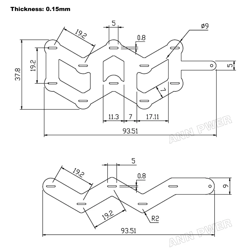 20 قطعة W نوع شريط النيكل 18650 بطارية النيكل النقي علامة التبويب 10P أو 5P W على شكل حزام النيكل لآلة لحام البطارية