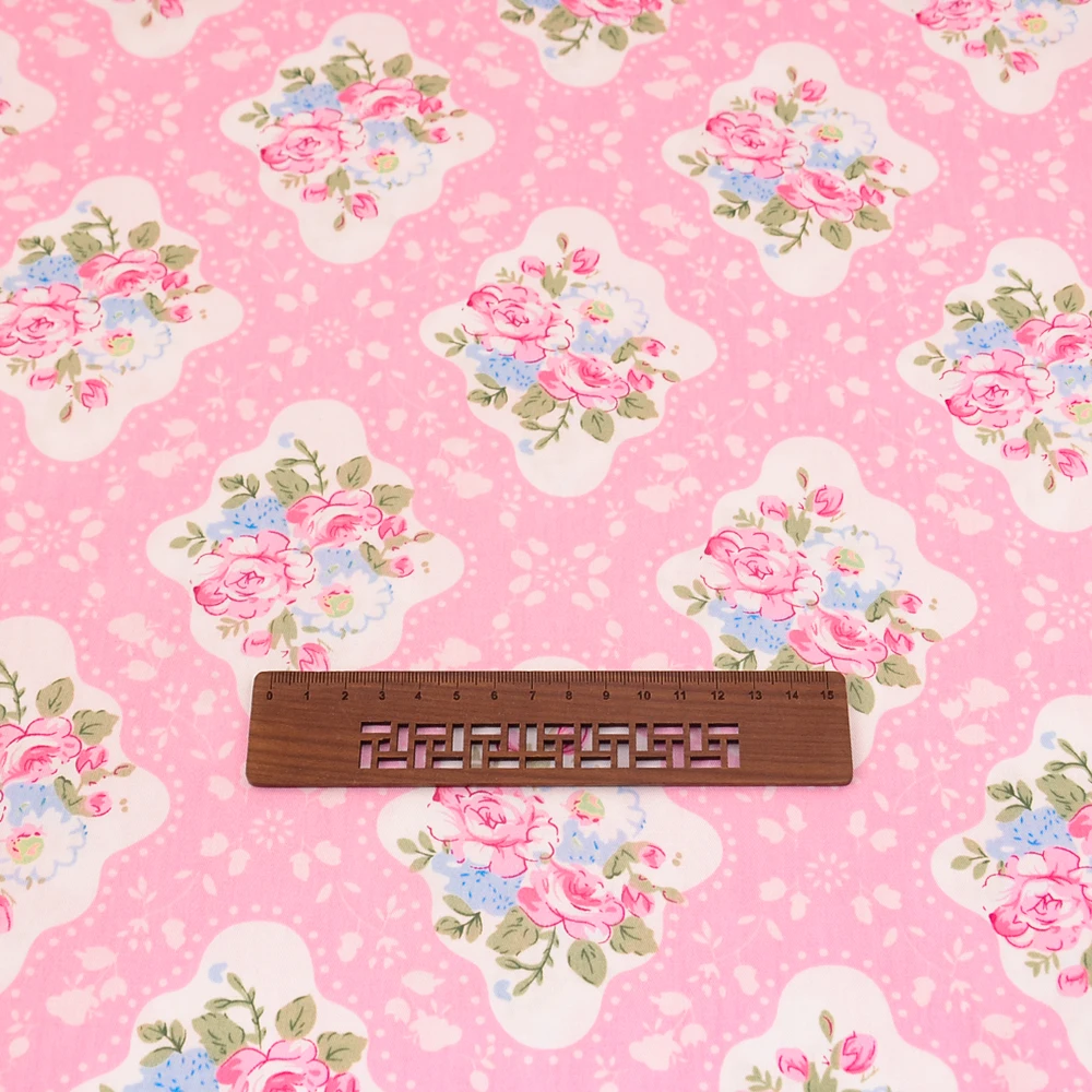 Teramila Rose Gedruckt Baumwolle Stoffe durch die Meter für Nähen Stoffe in Meter Freies Verschiffen, Bettwäsche Sets, quilts, Patchwork, Kleid – Detail 37